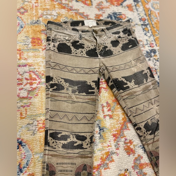 Current Elliot tribal print distressed skinny ankle - Picture 5 of 8
